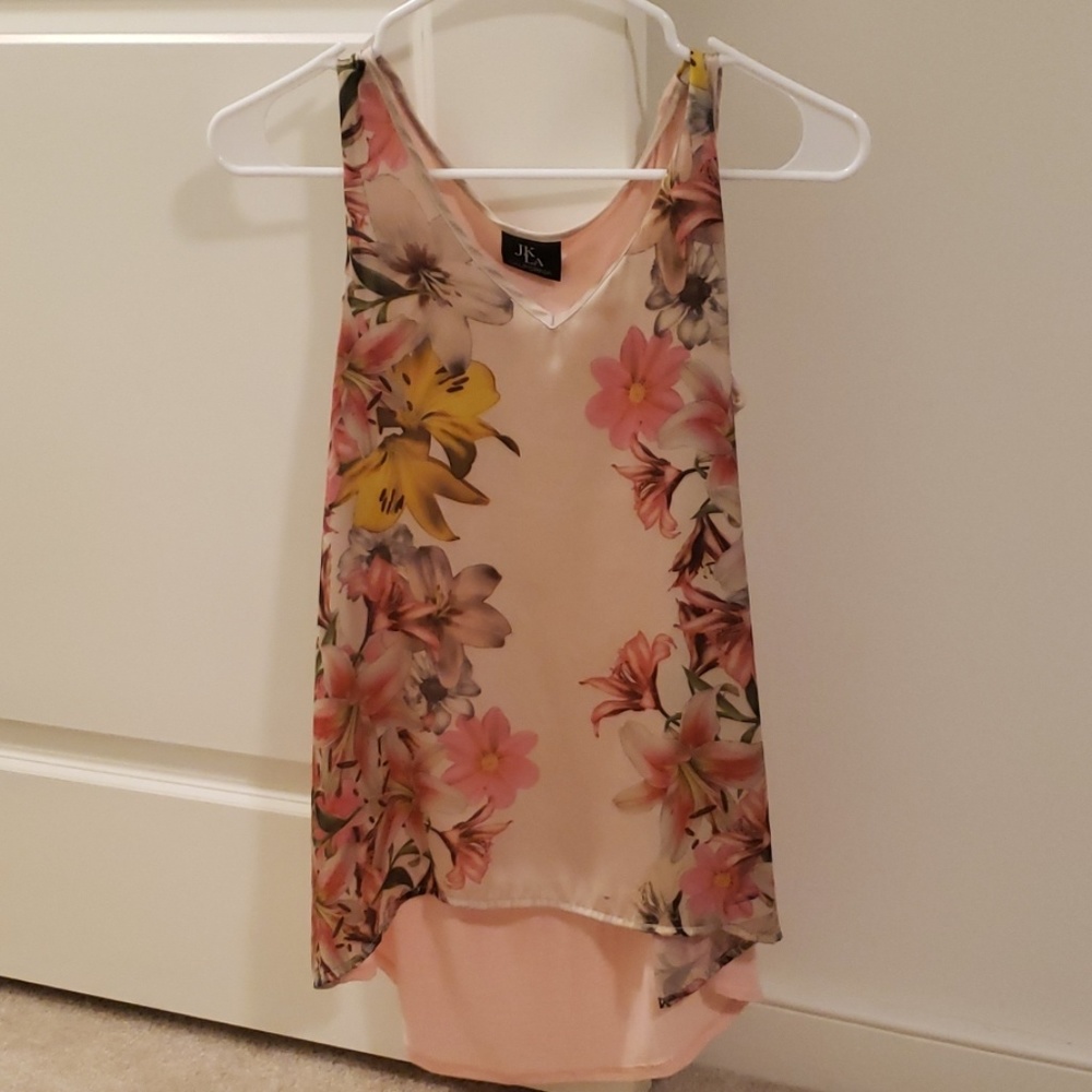 Floral Blush Silky Tank